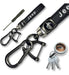 Jeep Keychain Carabiner All Black Leather Tuningchrome 0