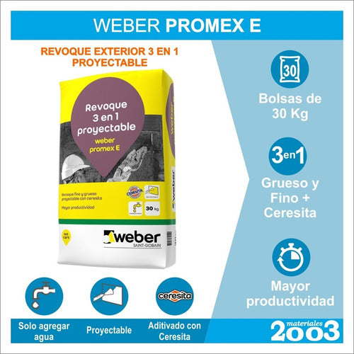 Weber Promex E - 3 En 1 - Proyectable X 30 Kg 1