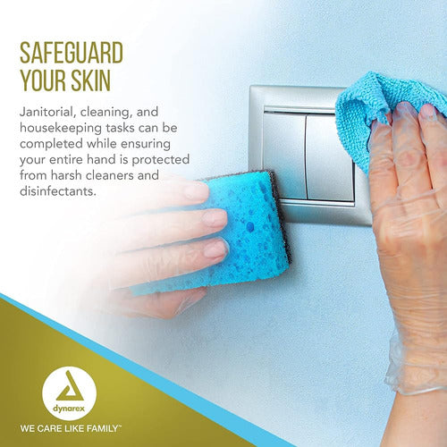 Dynarex Disposable Vinyl Examination Gloves Safe-Touch 4