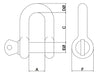 Manilha Reta Pesada Galv. Pr 1  - 8,5 Ton 2