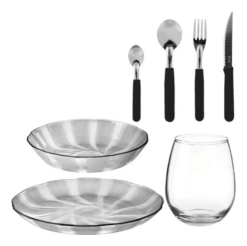 Rigolleau Galaxia Dinnerware Set for 2 People - Copon 0