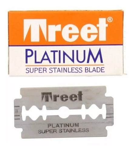 Barber Set: 10 Treet Platinum Razor Blades + 5 Neck Paper Rolls 4