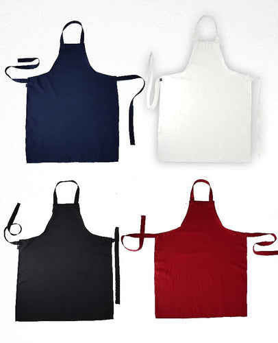 Linco Antimancha Pack of 4 Aprons + Hygiene Caps 3