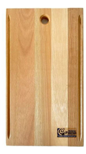 Wooden Serving Board with Groove for Cutting and Charcuterie - 30x60x3cm 0