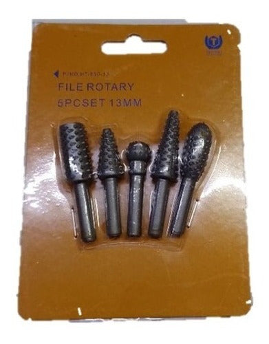 Kit 5 Rotary Rasps Mounted Deburring Grinding Wood Drill Bits Set 0