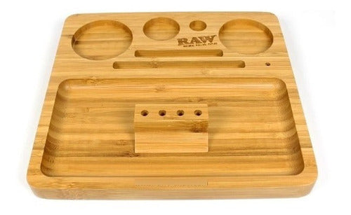 RAW Bamboo Rolling Tray Medium - Wood Rolling Tray 0