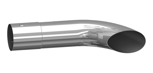 Ponteira Escapamento Caminhão Cromada 4 Polegad Curva 43cm 0