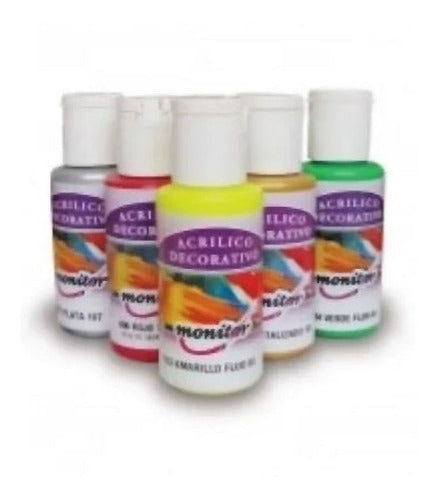 Monitor Acrylic 50cc Assorted Pack of 5 Colors 0