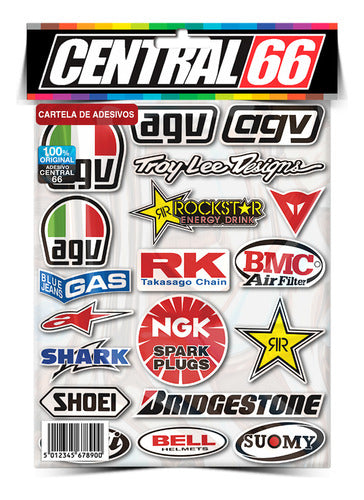 Kit Adesivos Patrocinios M01 Yamaha Jog Teen 50 0