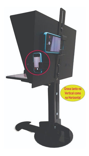 Teleprompter De Mesa P/ Dslr, Webcam E Celular + Controle Pr 4