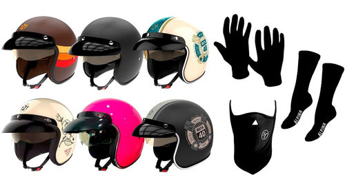 Hawk 721 Helmet + Gloves + Mask + Alpina Thermal Socks Set - Sti C 0