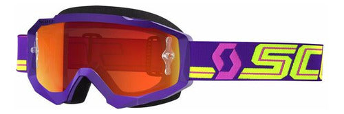 Scott Antiparra Hustle MX Purple/Yellow with Orange Visor 1