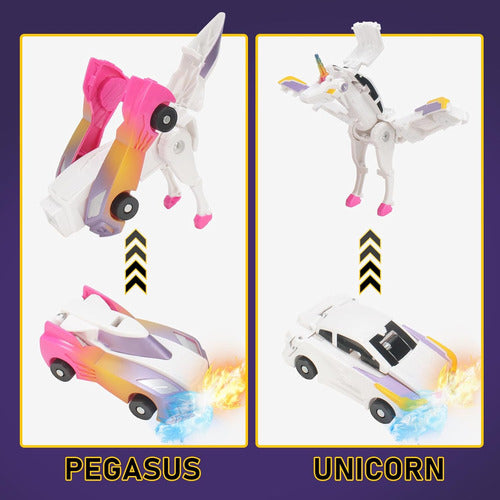 Coche Unicornio Transformable Para Niños, Conexiones Magnéti 1