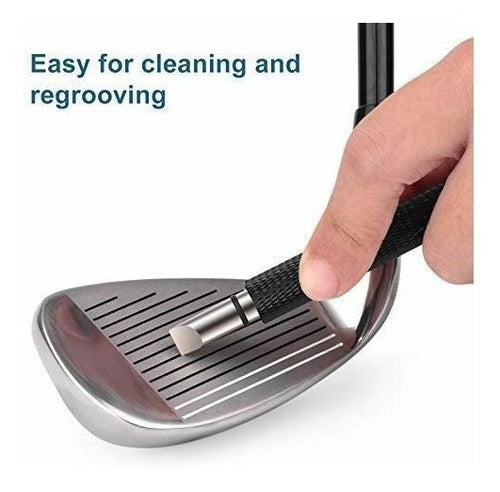 Bulex Golf Club Groove Sharpener and Wedge Cleaner - Black 2