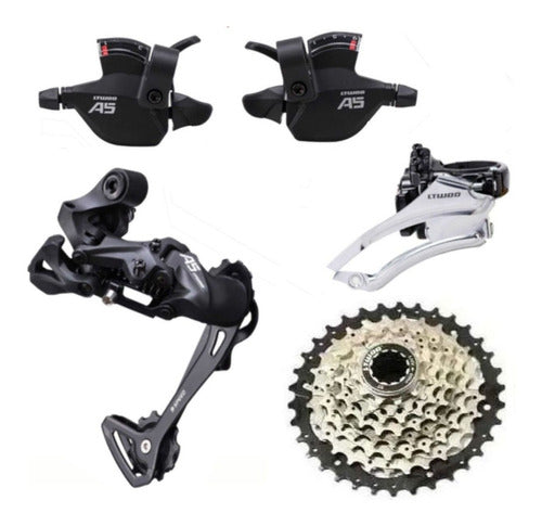 Grupo Ltwoo Transmision 3 X 9 /  27v + Cadena Tipo Shimano 0