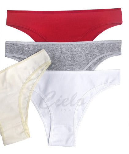 6 Cotton Vedetina Panties Plain Underwear Wholesale 2