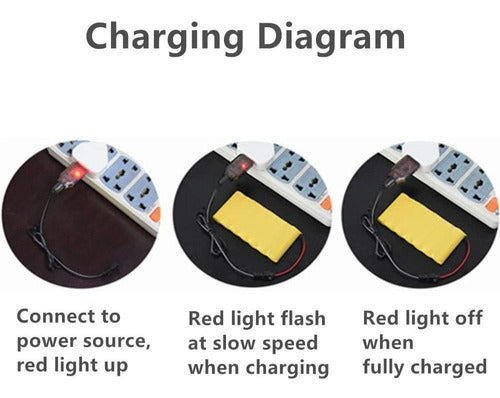 2 Baterias Aa 9.6v 700 Mah Ni-cd + Cargador Usb 5