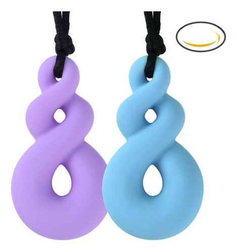 2pc Bebé Dentición De Silicona Collar De Lactancia Materna D 0