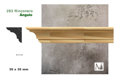 Maderart Cornisa Madera 30x30mm Pack X 54 Metros 1