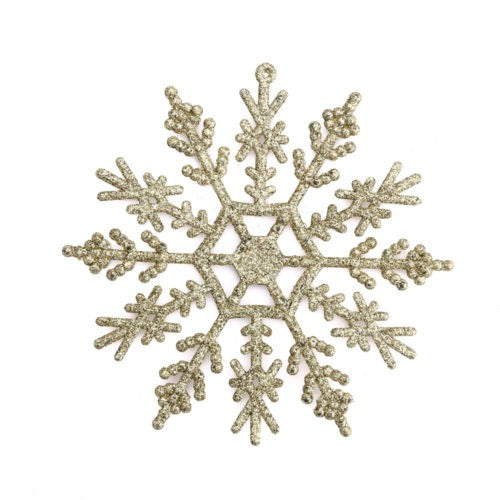 12pcs Christmas Snowflake Gold Ornaments Tree Decoration CoLG 3