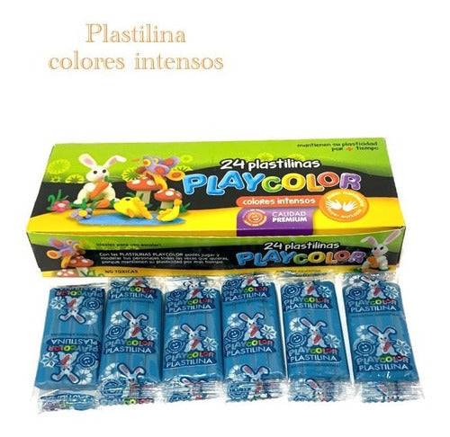 Genérica Caja Plastilina Color A Elección X24 Unidades 6