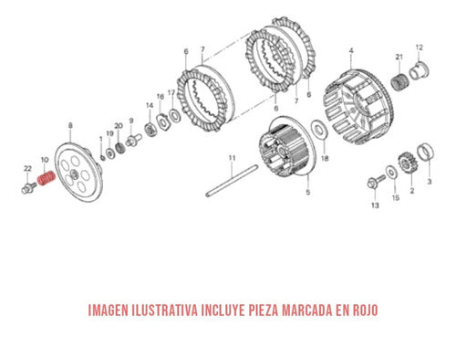Resorte Canasta De Embrague Honda Cr 125 R 2000 Al 2007 1
