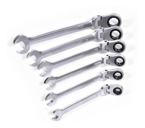 Hamilton Set of 6 Combination Wrenches with Ratchet JCCA6P 1