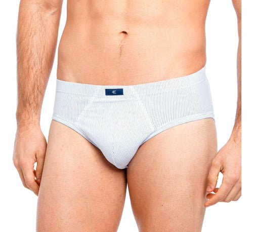 Pack X2 Slip Calzoncillo Hombre Eyelit Rayado Art. 304 2