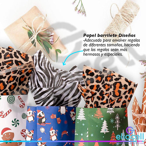 Genérica Papel Seda Barrilete Diseño Copos De Nieve 4