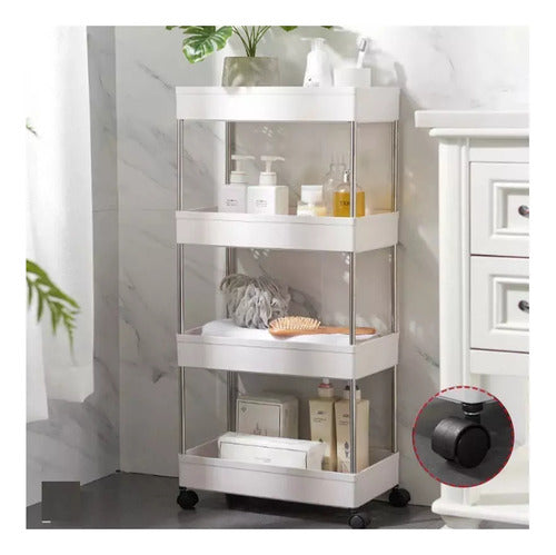 TOH Multi-Purpose Organizer Cart with 4 Shelves Plastic/Steel 1