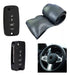 NL Steering Wheel Cover + Silicone Key Case - Black for Jeep 4 Buttons 0