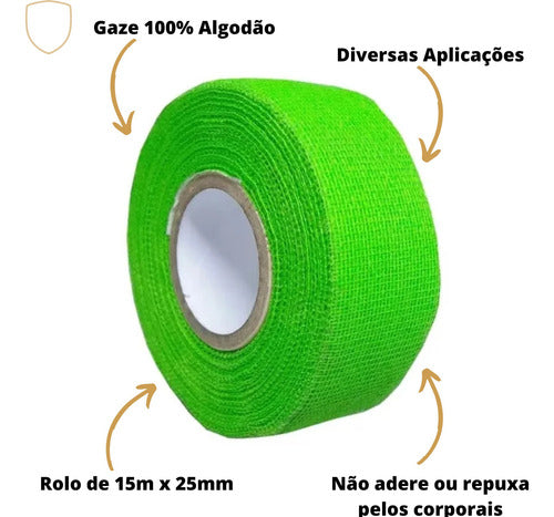 Kit 12 Un Fita Protetora Dedos Bantex Bandagem 25mm X 15m 3