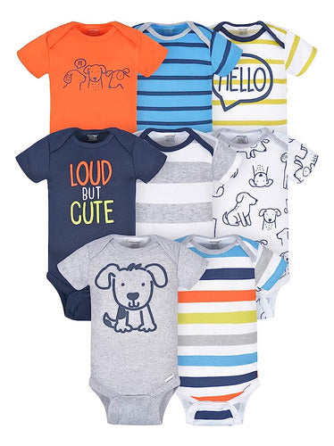 ~? Onesies Brand Baby Boy's 8-pack Short Sleeve Mix & Match 0