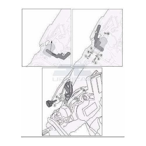 Givi Kit Anclajes Parabrisas BMW R 1200 GS 13-16 D5108kit 1