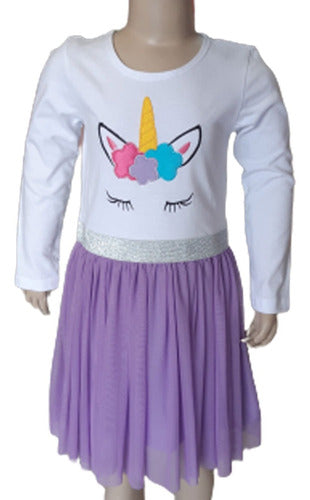 Wepabsas Vestido Tutu Unicornio Manga Larga Nena T 4 Al 12 0