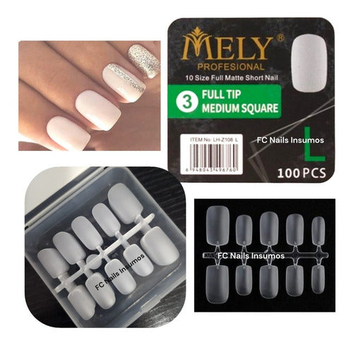 Mely Tips X 100 Un. Soft Gel / Mate Prelimados 6