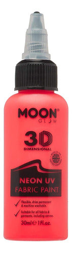 Moon Glow - Neon UV 3D Fabric Paint - Intense Red 0