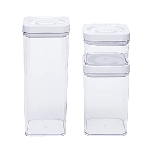 Amazon Basics Food Storage Containers, 10 Units, Square, Plastic 1