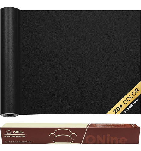 Onine Self-adhesive Leather Repair Tape 16x60 Inch Black 0