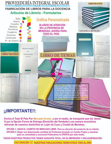 Libro Matriz (6 Años) X 199 Folios 5