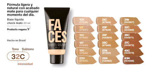 Faces Liquid Foundation Check Mate Natura Faces 1