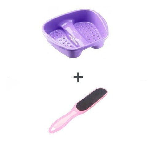 Dompel Pedicure Basin + Foot File/Callus Remover 1