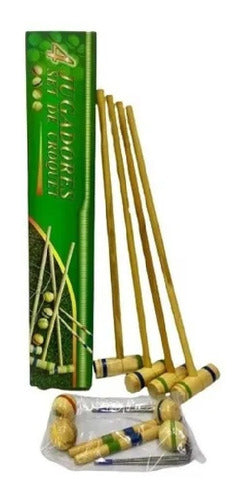 Fire Sport Croquet Game Set with 4 Mallets - 70cm 0