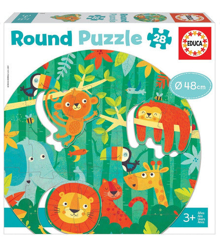 Educa Set Puzzle Circular Animales Mono Rombecabezas Niños ® 0