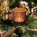 Shmilmh 12 Amber Glass Tealight Candle Holders With Rim - (5x7cm) 2