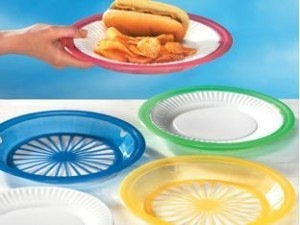 MegaChef 1 Dozen of Reusable Plastic Holders for 9 Paper Plates 1