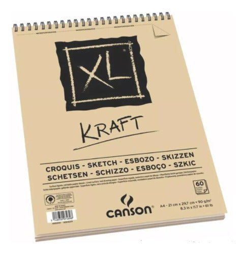 Canson XL Kraft Drawing Pad A4 90g 60 Sheets 0