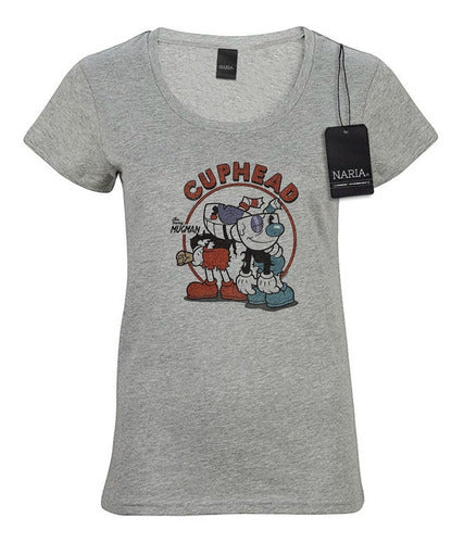 Women's Cuphead Art Logo Image T-Shirt - Naria Store 2