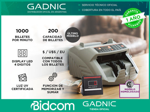 Gadnic Professional Bill Counter with Fake Bill Detector 1