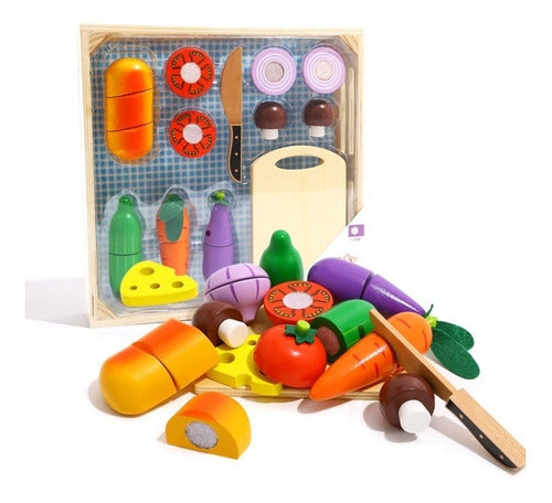 Juego En Madera Set Cocina Verduras Tooky Toy 0